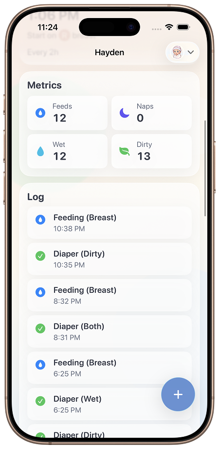 Nuggetracker log screen
